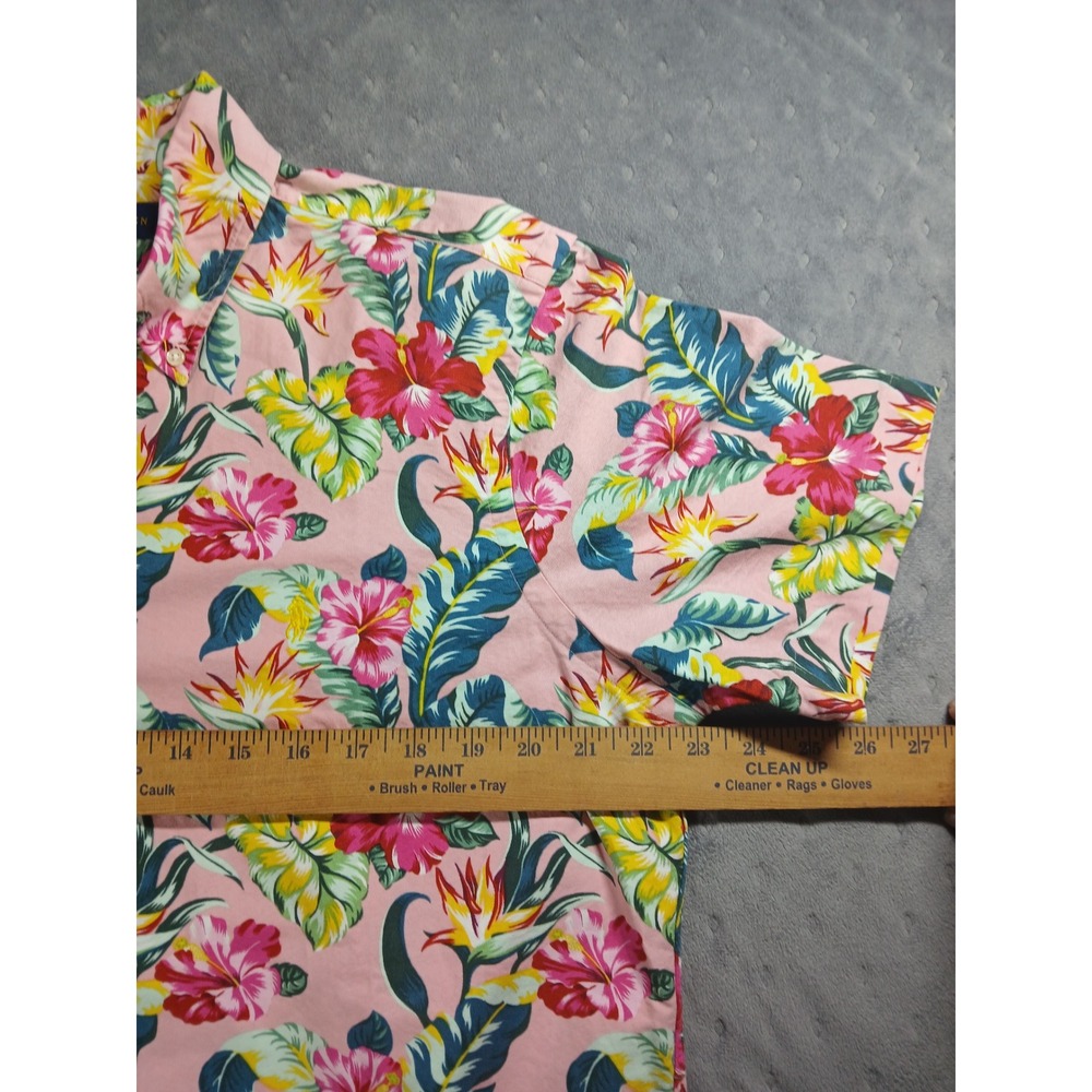 Polo Ralph Lauren Mens Pink Tropical Floral Hibiscus Button Down Shirt Large NWT - Picture 3 of 6